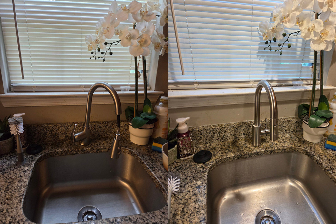 Faucet work in Woodbridge: before and after